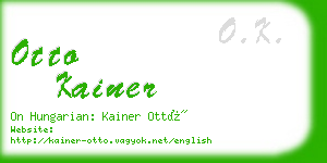 otto kainer business card